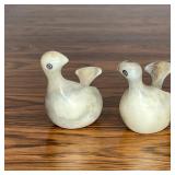 ARTIST CARVED BONE OPEN SALTS