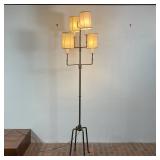 PAINTED WROUGHT IRON FLOOR LAMP