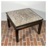 JOHN WIDDICOMB TRAVERTINE LOW TABLE