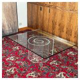 ACRYLIC & GLASS LOW TABLE