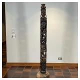 OPENWORK CARVED ETHNOGRAPHIC TOTEM
