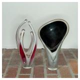 (2pc) BLOWN ART GLASS