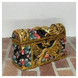 GILT POLYCHROME BIRD BOX