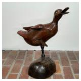 CARVED WOODEN DUCK