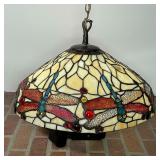 DRAGONFLY STAINED GLASS CHANDELIER