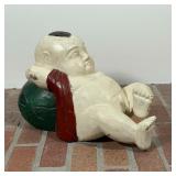 CARVED PAINTED JAPANESE FIGURE