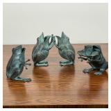 DECORATIVE METAL FROGS