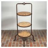 WROUGHT IRON & STONE STAND
