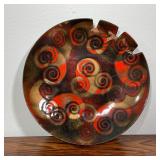 PAINTED ENAMELED ASHTRAY