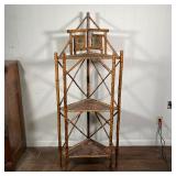 VICTORIAN BAMBOO CORNER SHELF