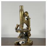E. LEITZ WETZLAR BRASS MICROSCOPE
