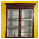 LEADED GLASS HANGING CABINET