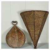 (3pc) CARVED GOURD SHADES