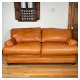 BIG COMFY LEATHER SLEEPER SOFA