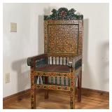 MOROCCAN PAINTED ARMCHAIR