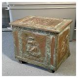 PRESSED BRASS BOUND STORAGE BOX