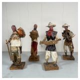 (4pc) PAPER MACHE TOWNSPEOPLE