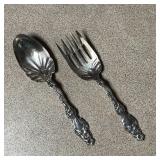 PAIR STERLING SILVER SALAD SERVERS