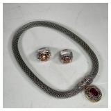 GROUP FANCY COSTUME JEWELRY