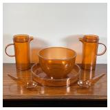 MID CENTURY ACRYLIC BEVERAGE SERVING SET