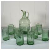 (9pc) MEXICAN BLOWN GLASS