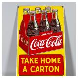 COCA COLA ENAMEL SIGN