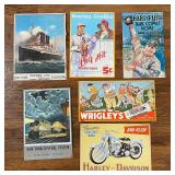 (6pc) REPRO ENAMEL ADVERTISEMENTS