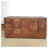 VINTAGE LIBRARY CARD CATALOGUE UNIT