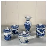 (5pc) JAPANESE BLUE AND WHITE