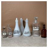 (7pc) APOTHECARY AND OTHER JARS