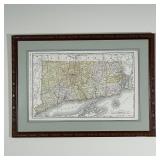 FRAMED MASSACHUSETTS MAP