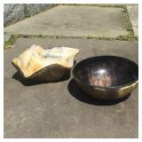 (2pc) CARVED HORN BOWLS