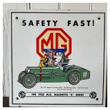 SAFETY FAST! TIN PLAQUE