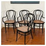 (4pc) J&J KOHN CANED DINING CHAIRS