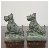 PAIR BRONZE YORKIE BOOKENDS