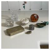 (8pc) MISC. BOXES/DESK ITEMS