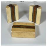 (3pc) SET STONE DESK ITEMS
