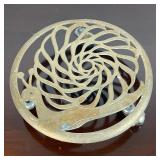 BRASS SNAIL POT STAND