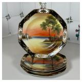 (4pc) NORITAKE PLATES