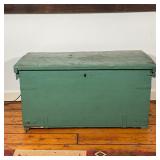 GREEN PAINTED STORAGE CHEST