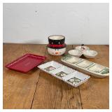 (5pc) CHRISTMAS DISHWARE