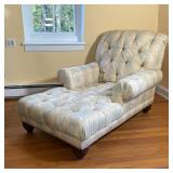 UPHOLSTERED CHAISE LOUNGE CHAIR