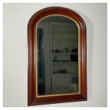 ROUND TOP WOOD MIRROR