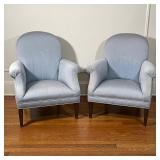 PAIR UPHOLSTERED ARMCHAIRS