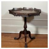 CARVED WOOD SIDE TABLE