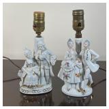 PAIR GERMAN PORCELAIN LAMPS