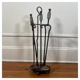 TWISTED FIREPLACE TOOL SET
