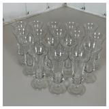 (17pc) SET CORDIAL GLASSES