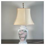 PINK ROSE PORCELAIN LAMP
