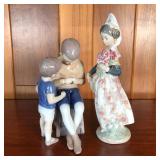 (2pc) PORCELAIN FIGURAL GROUPS